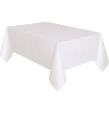 Beyaz Renk Plastik Masa örtüsü 120x180 Cm