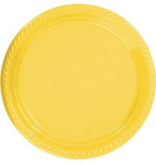 Sarı Plastik Tabak 22 Cm 25li
