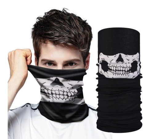 Siyah Renk Dikişsiz Çok Fonksiyonlu Çene Kafatası Yüz Maskesi Baf Buff Bandana Boyunluk Bileklik Siyah Renk Dikişsiz Çok Fonksiyonlu Çene Kafatası Yüz Maskesi Baf Buff Bandana Boyunluk Bileklik