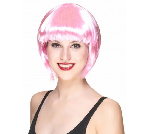Soft Pembe Renk Parti Peruğu Küt Saç Soft Pembe Renk Parti Peruğu Küt Saç