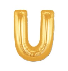 U Harf Folyo Balon Altın Renk  40 inç