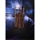 Ürpertici Scary Halloween Sesli Hareketli Sensörlü Siyah Kuru Kafa Dekor 90 cm
