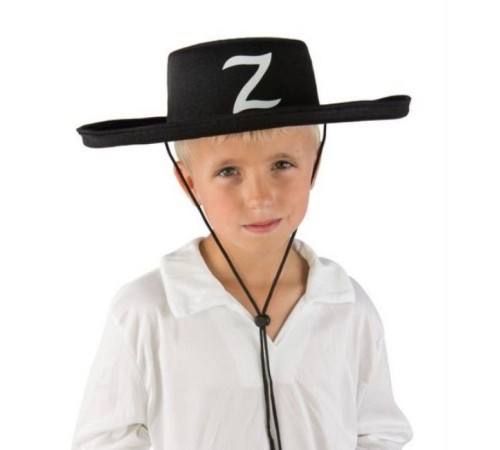 Z Logolu Çocuk Boy Bağcıklı Zorro Şapkası Z Logolu Çocuk Boy Bağcıklı Zorro Şapkası