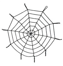 Halloween Cadılar Bayramı Örümcek Ağ Dekor Siyah 1.5 Metre