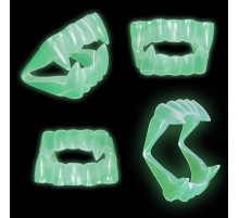 Karanlıkta Parlayan Fosforlu Çift Damak Takma Vampir Dişi