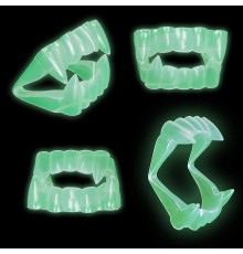 Karanlıkta Parlayan Fosforlu Çift Damak Takma Vampir Dişi