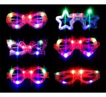 Led Işıklı Karışık 6 Model Yanar Söner Parti Gözlüğü 6 Adet