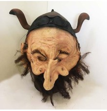 Boynuzlu Sakallı Lateks Viking Maskesi Et Maske