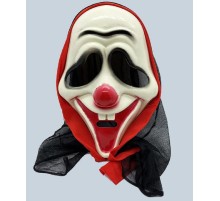 Siyah Pelerinli Dişli Joker Maskesi Çığlık Maskesi 26x17 cm