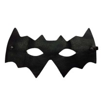 Siyah Renk Vinleks Deri Malzemeden İmal Batman Maskesi 10x20 cm