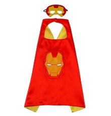Demir Adam İron Man Avengers Pelerin + Maske Kostüm Seti 70x70 cm