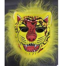 Aslan Maskesi - Sarı Yeleli Peluşlu Aslan Maskesi