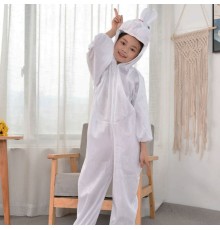 Çocuk Tavşan Kostümü Beyaz Renk 2-3 Yaş 80 cm