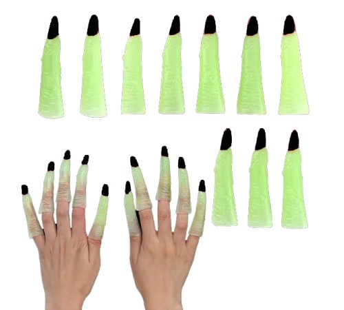 Karanlıkta Yanan Halloween Cadılar Bayramı Siyah Cadı Tırnakları 10 Adet Karanlıkta Yanan Halloween Cadılar Bayramı Siyah Cadı Tırnakları 10 Adet