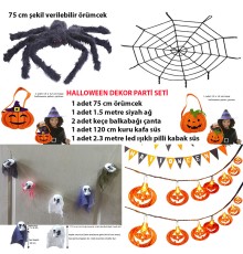 Cadılar Bayramı Halloween Dekor Seti Dekorasyon Ürünleri 6 Parça Set
