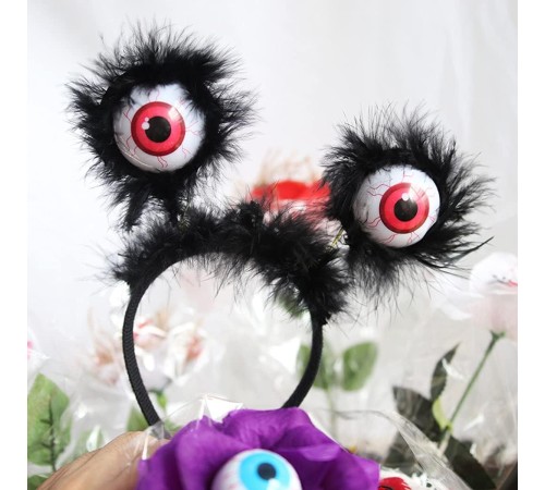 Cadılar Bayramı Halloween Otrişli Sallanan Gözlü Parti Tacı Cadılar Bayramı Halloween Otrişli Sallanan Gözlü Parti Tacı