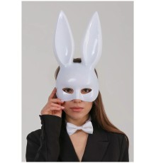 Beyaz Renk Ekstra Lüks Uzun Kulaklı Tavşan Maskesi 35x16 Cm
