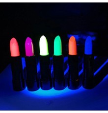 Karanlıkta Parlayan Yanan UV Neon Ruj Yüz Boyama 6 Adet 6 Renk