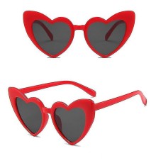 Kırmızı Renk Kalp şekilli Parti Gözlüğü 15x5 Cm