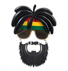 Rasta Peruklu Rasta Sakallı Bob Marley Bıyıklı Parti Gözlüğü 27x18 cm