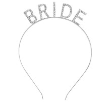 Gümüş Renk Bekarlığa Veda Kristal Taş Bride Tacı İthal 16x10 cm