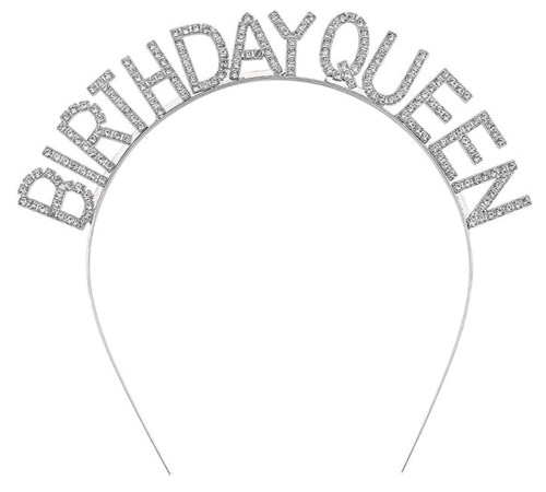 Gümüş Renk Kristal Taşlı Parlak Birthday Queen Yazılı Kraliçe Taç 16x17 cm Gümüş Renk Kristal Taşlı Parlak Birthday Queen Yazılı Kraliçe Taç 16x17 cm