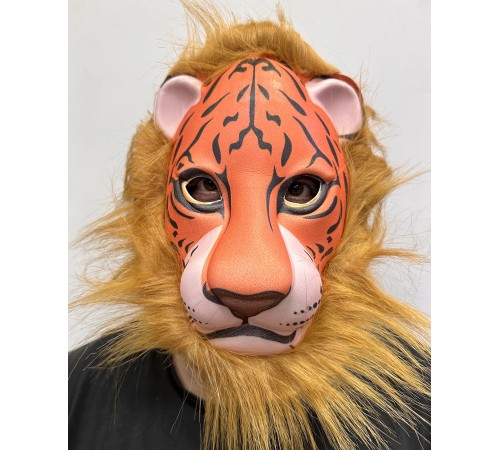 Kahverengi Yeleli Eva Malzeme Mega Aslan Peluş Maske 9 No Kahverengi Yeleli Eva Malzeme Mega Aslan Peluş Maske 9 No