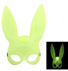 Karanlıkta Yanan Glow Floresan Tavşan Maskesi 32x22 Cm
