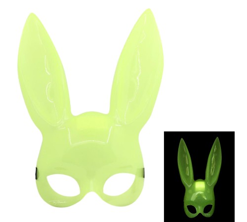 Karanlıkta Yanan Glow Floresan Tavşan Maskesi 32x22 cm Karanlıkta Yanan Glow Floresan Tavşan Maskesi 32x22 cm