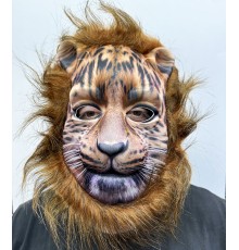 Kahverengi Yeleli Saçlı Peluş Aslan Maskesi Mega Peluş 6 No