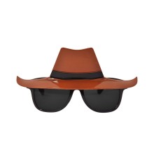 Dedektif Parti Gözlüğü - Kovboy şerif Parti Gözlüğü 16x6 Cm