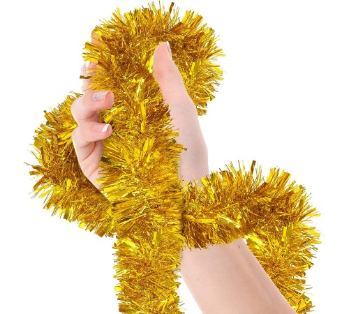 Parti İçin Sim Süs 2 Metre Uzunluk 6 cm Genişlik Altın Renk İthal Parti İçin Sim Süs 2 Metre Uzunluk 6 cm Genişlik Altın Renk İthal