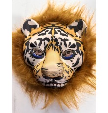 Kahverengi Yeleli Saçlı Peluş Aslan Maskesi Mega Peluş 23 No