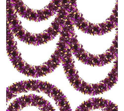 Mor Turuncu Renk 4 cm Genişlik Garland Çift Renk Sim Süs 180 cm Mor Turuncu Renk 4 cm Genişlik Garland Çift Renk Sim Süs 180 cm