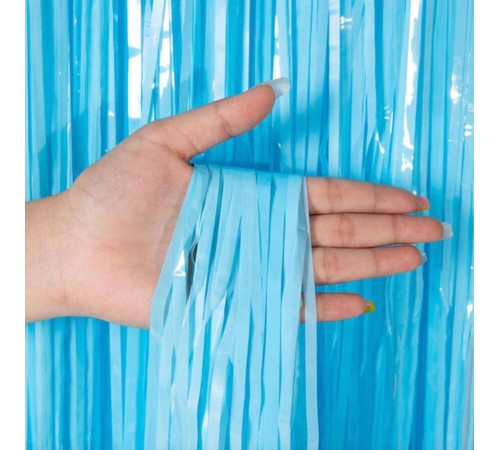 Soft Mavi Püsküllü Kapı Perdesi - Parti, Baby Shower, Sünnet Süsü 1x2 m Soft Mavi Püsküllü Kapı Perdesi - Parti, Baby Shower, Sünnet Süsü 1x2 m