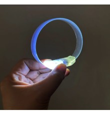 3 Modlu Pilli LED Işıklı Esnek Parti Bilekliği Beyaz