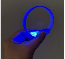 3 Modlu Pilli LED Işıklı Esnek Parti Bilekliği Mavi