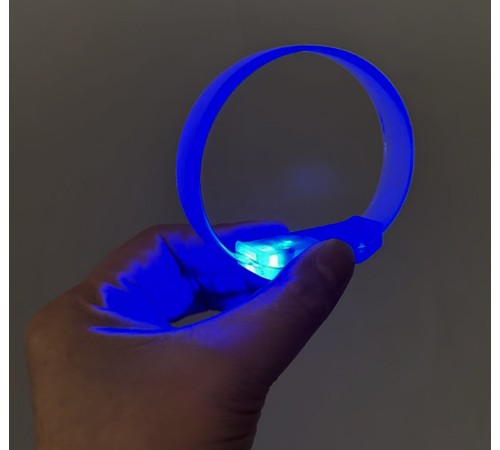 3 Modlu Pilli LED Işıklı Esnek Parti Bilekliği Mavi