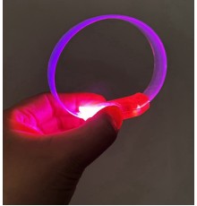 3 Modlu Pilli LED Işıklı Esnek Parti Bilekliği Pembe