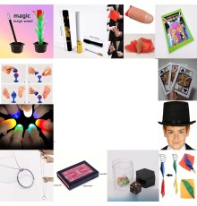 Çocuklar İçin 15 Parça Sihirbazlık ve İllüzyon Seti – Başlangıç Gösteri Kutusu