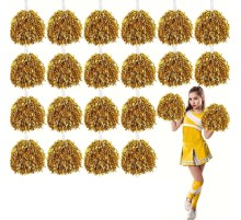 10 Çift ( 20 Adet ) Altın Renk 23 Nisan 19 Mayıs 29 Ekim Okul Gösteri Ponponları