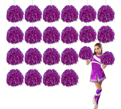 10 Çift ( 20 Adet ) Fuşya Renk 23 Nisan 19 Mayıs 29 Ekim Okul Gösteri Ponponları