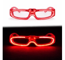 Kırmızı LED Işıklı Parti Gözlüğü 3 Modlu – Glow & Gece Eğlence Gözlüğü