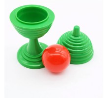 Yeşil Renk Sihirli Kupa Top Kaybetme Oyunu 7 cm