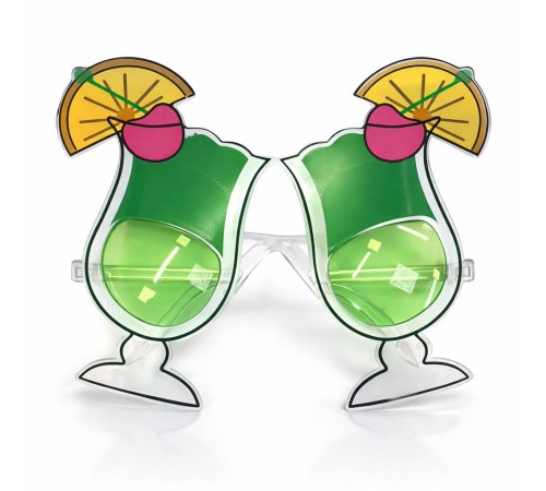 Kokteyl Bardak Parti Gözlüğü Yeşil Renk