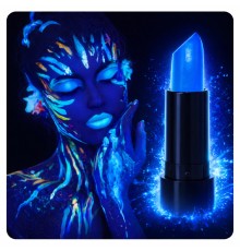 UV Neon Mavi Ruj – Karanlıkta Parlayan Makyaj Boyası