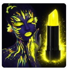 UV Neon Sarı Ruj – Karanlıkta Parlayan Makyaj Boyası
