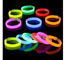 Glow Kalın Bileklik 12’li Set | Baskıya Uygun Renkli Model