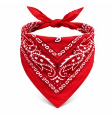 Kırmızı Kovboy Fuları Çocuk Bandana Western Desenli Boyun Fuları