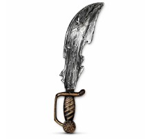 Eskitme Detaylı Plastik Korsan Kılıcı 45 cm